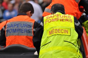 Sapeurs-pompiers en intervention.
