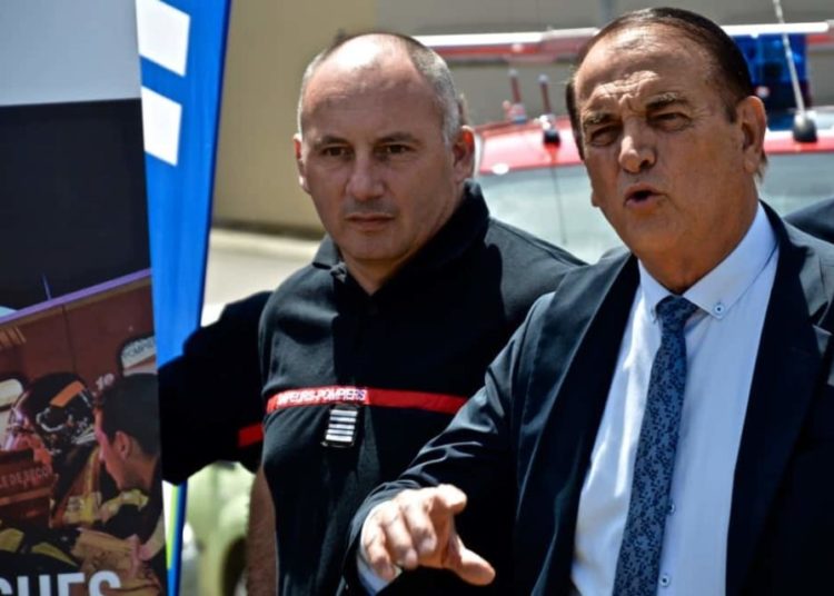 Le contrôleur général Éric Flores (DDSIS 34) et Kléber Mesquida (PCASDIS 34) en 2019