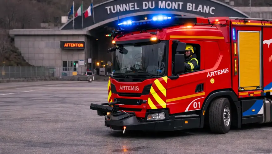 Tunnel du Mont-Blanc : Artémis, le nouveau camion incendie surpuissant dévoilé